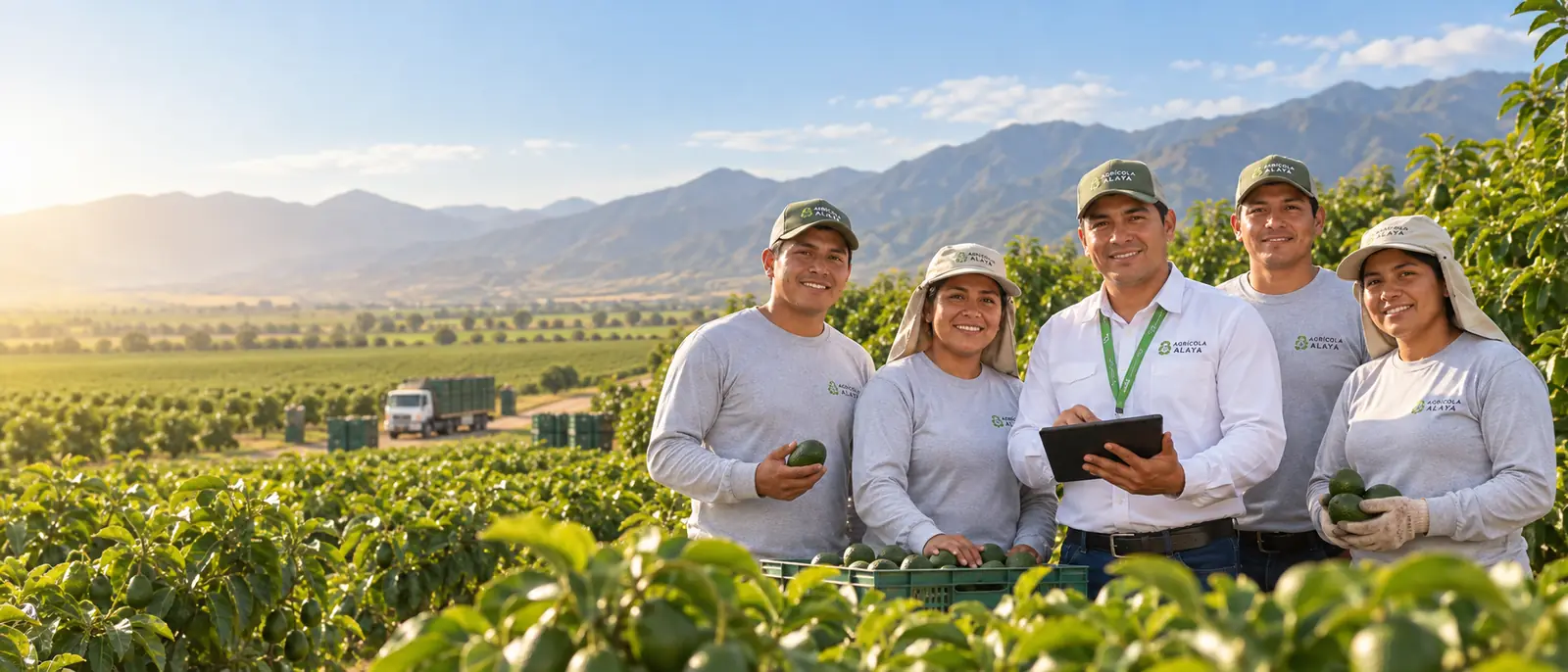 Equipo de Agrícola Alaya durante la operación en campo